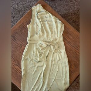light green One-Shoulder Dress
